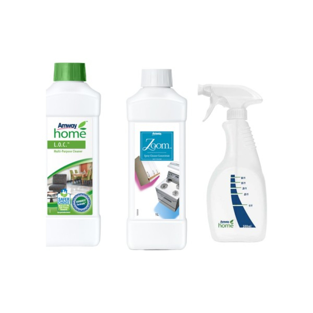 Amway Loc Çok Amaçlı Temizleyici + Zoom Konsantre Temizleyici +Tabanca Püskürtücülü Şişe Parlatıcı ve Temizleyiciler Fiyatı