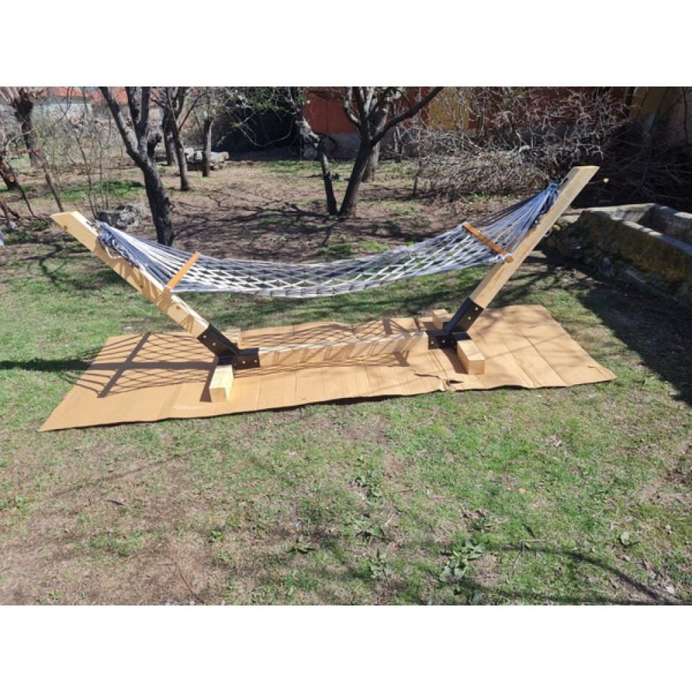 A&N DEKOR Salıncak Hamak Ayağı / Ahşap Kare Profil / 2 Kişilik / 200 Kg Kapasite / 275x90x107(h) Kamp Malzemeleri Fiyatı