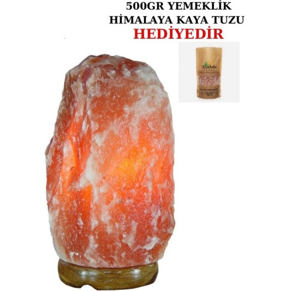 Anadolu Hasat 4-6kg Himalaya Kaya Tuzu Lambası (Kablo Açma Kapama Anahtarlı Ampul) 500GR Himalaya Tuz Hediye - Sarı Masa Lambası Fiyatı