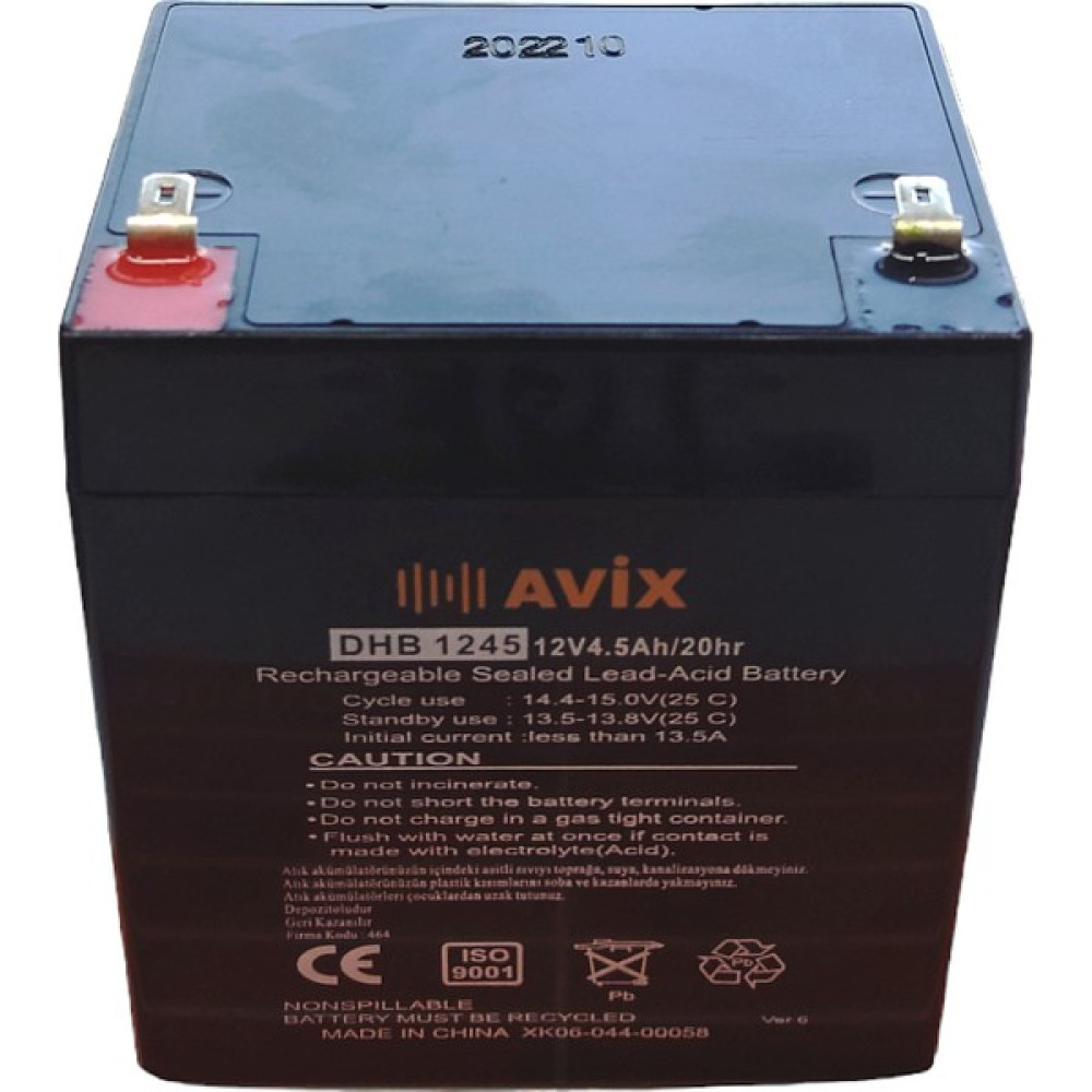 Anadolu Pars 12 Volt Akü 4.5 Ah 20HR Bakımsız Kuru Akü Avix Kesintisiz Güç Kaynakları (UPS) Fiyatı