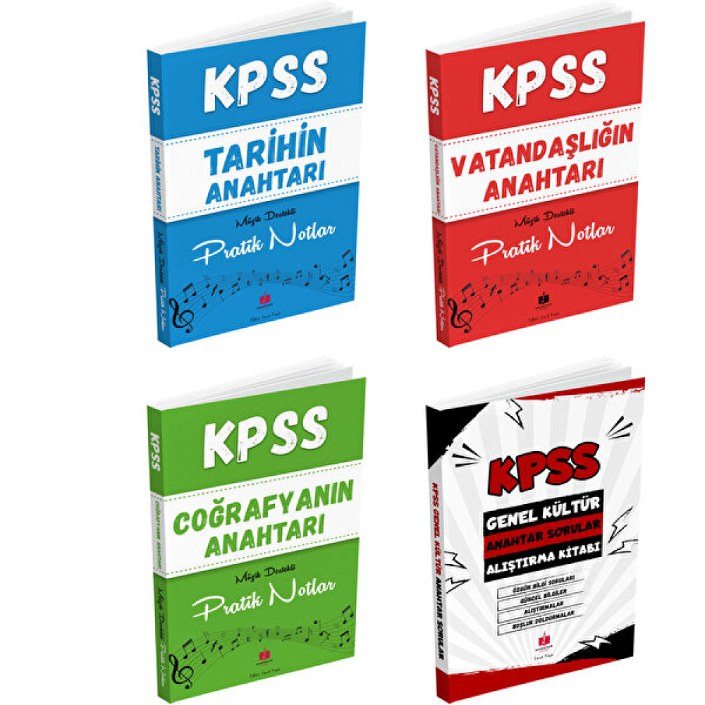 Anahtar Kitap Yayınları 2024 KPSS Süper Dörtlü Konu Anlatım ve Soru Bankası Seti KPSS Fiyatı