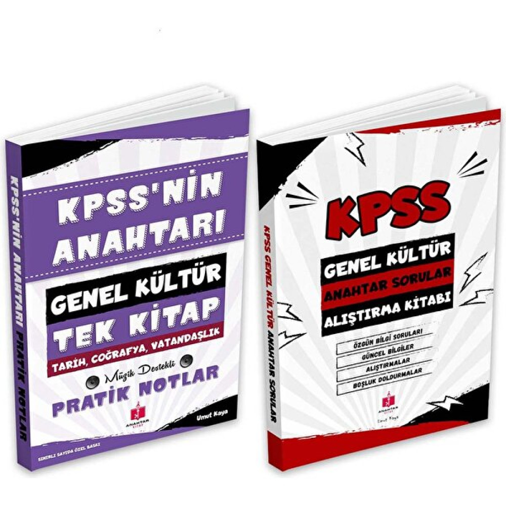 Anahtar Kitap Yayınları 2024 KPSS'nin Anahtarı Süper İkili Hafıza Teknikleriyle Müzik Destekli Set KPSS Fiyatı