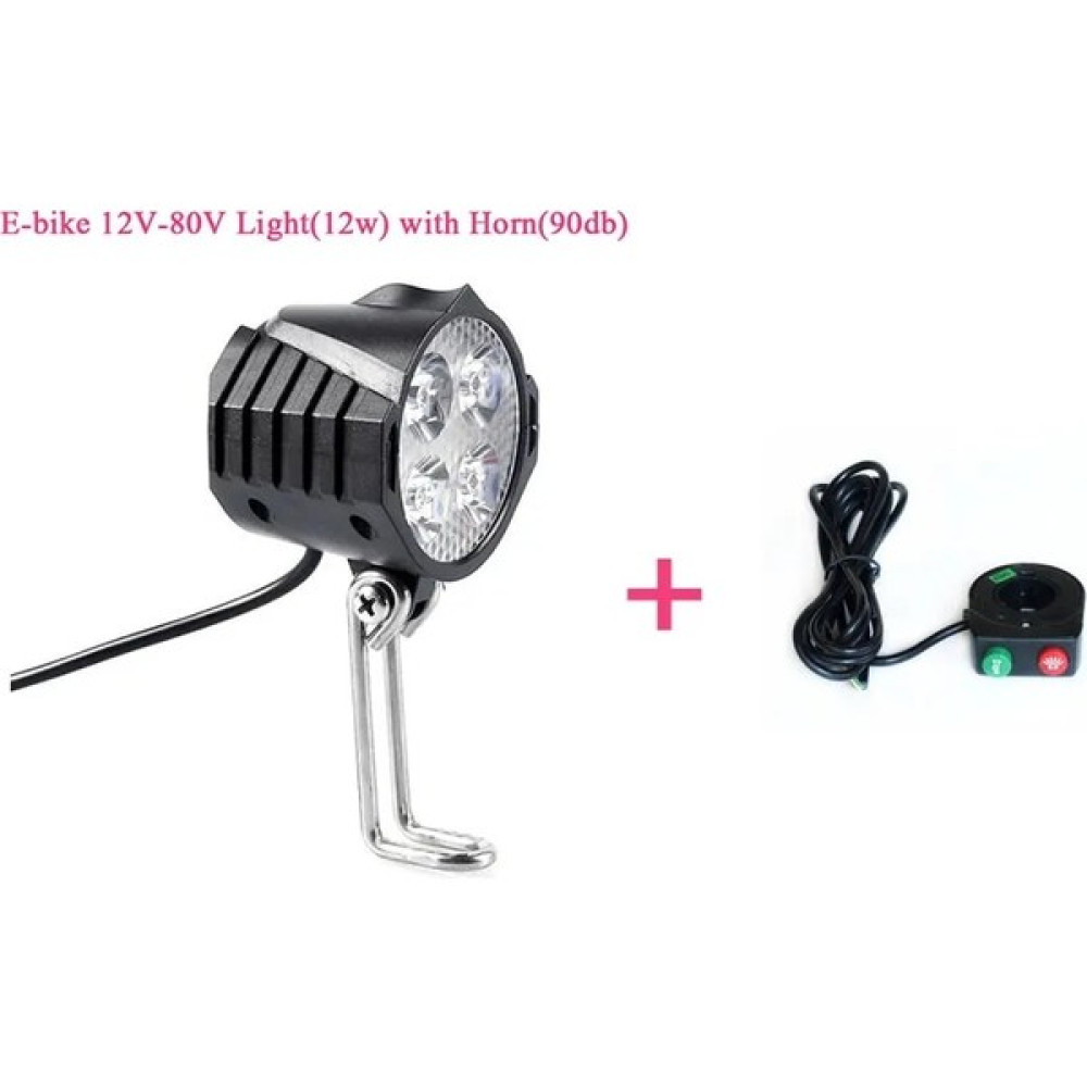 Anahtar Stili ile Ebike E-Bike 12V 24V 36V 48V 60V 72V Elektrikli Bisiklet Korna ile Işık Su Geçirmez Yüksek Li Far Korna Seti Ön Far (Yurt Dışından) Bisiklet Aksesuarları Fiyatı