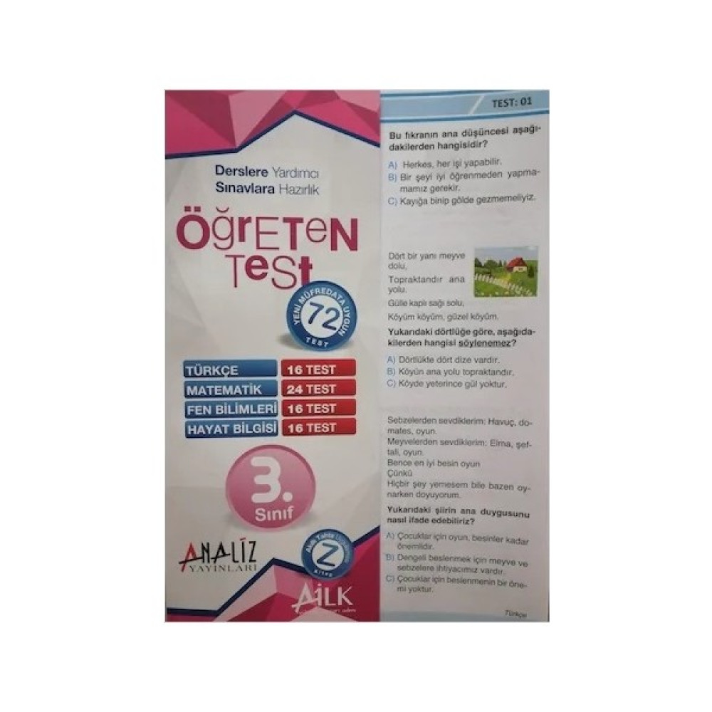 Analiz Yayınları 3. Sınıf Yaprak Test Yaprak Testler Fiyatı