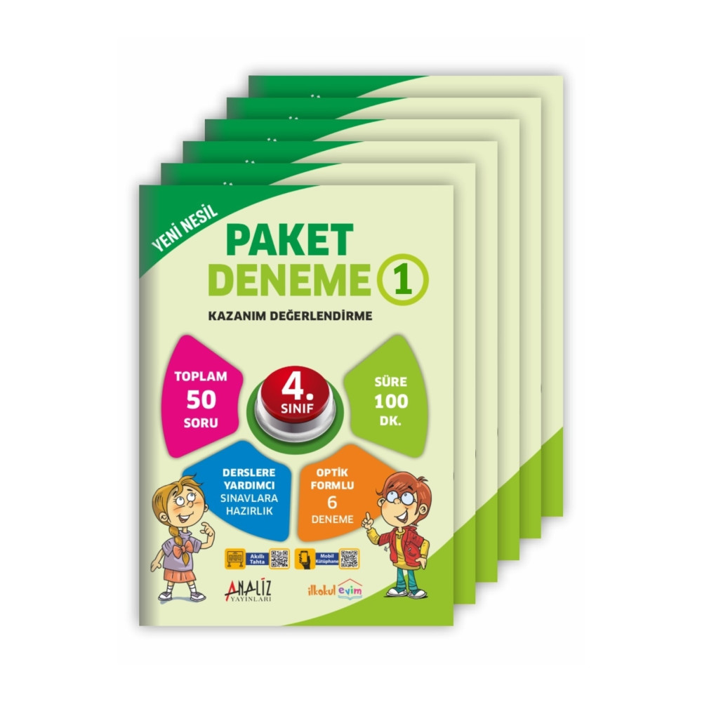 Analiz Yayınları 4.sınıf Yeni Nesil Paket Deneme 6lı Yardımcı Kitaplar Fiyatı