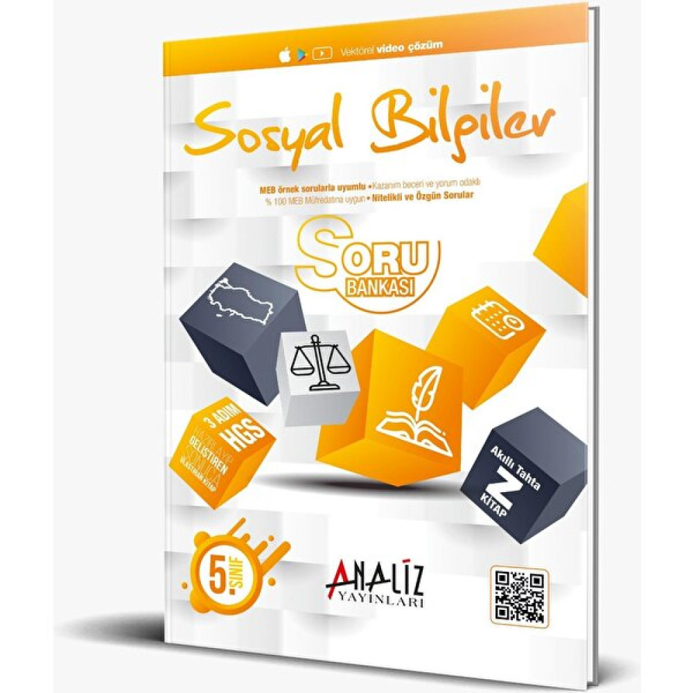 Analiz Yayınları 5. Sınıf Sosyal Bilgiler Soru Bankası 3 Adım Hgs Tüm Dersler Fiyatı