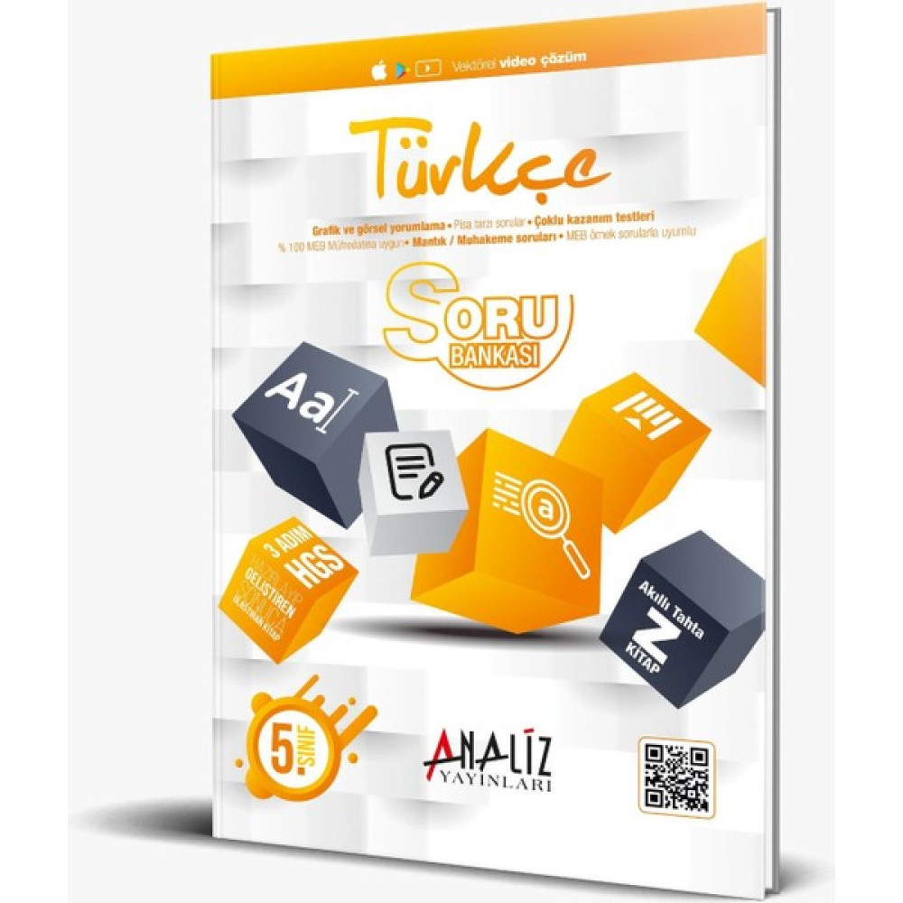 Analiz Yayınları 5. Sınıf Türkçe Soru Bankası 3 Adım Hgs Tüm Dersler Fiyatı