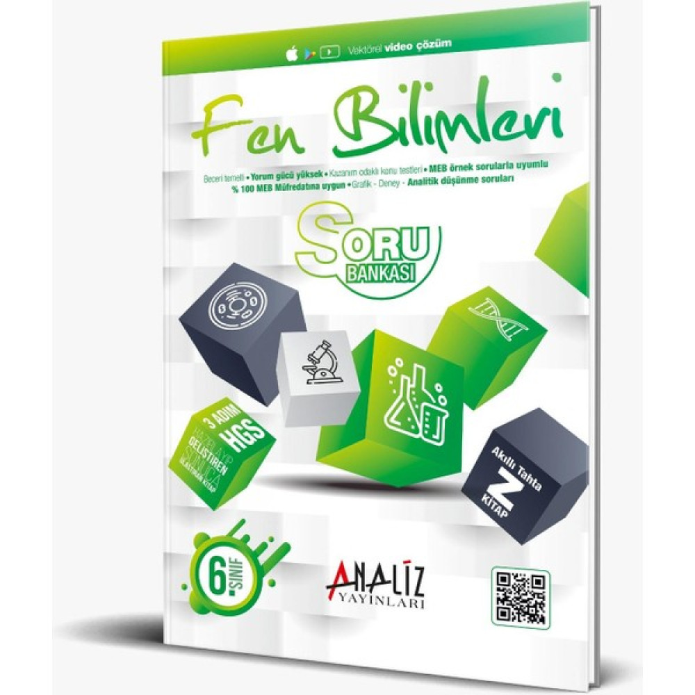 Analiz Yayınları 6. Sınıf Fen Bilimleri Soru Bankası 3 Adım Hgs Tüm Dersler Fiyatı