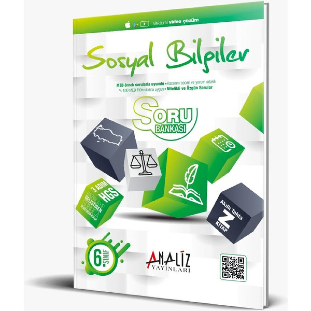 Analiz Yayınları 6. Sınıf Sosyal Bilgiler Soru Bankası 3ADIM Hgs Tüm Dersler Fiyatı