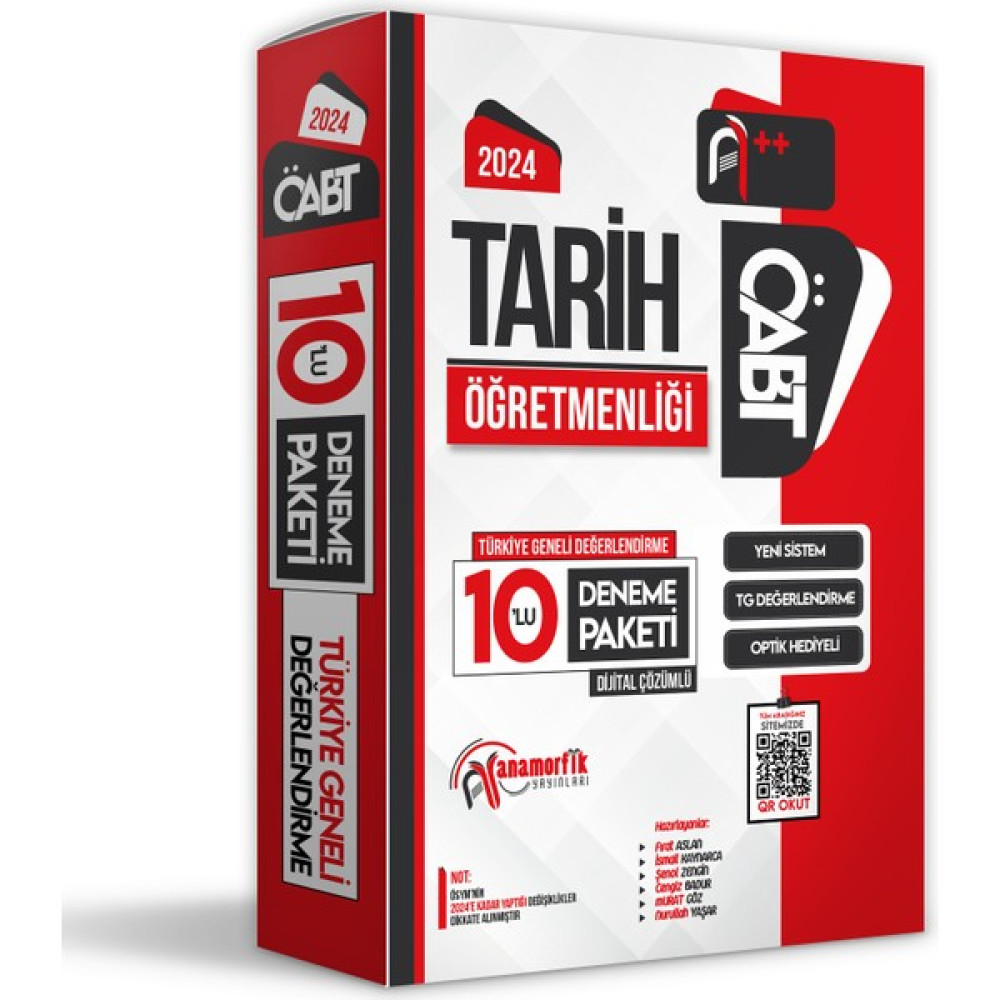 Anamorfik Yayınları 2024 ÖABT Tarih Öğretmenliği 10’lu Çözümlü Paket Deneme Ders Sınav Kitapları Fiyatı