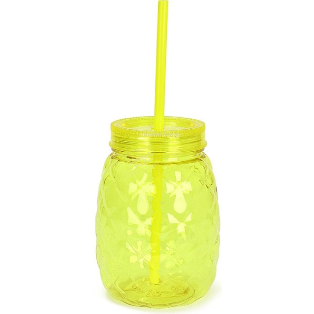 Ananas Şeklinde Pipetli Bardak 600 ml - Sarı Fincan / Bardak / Kahve Takımı Fiyatı