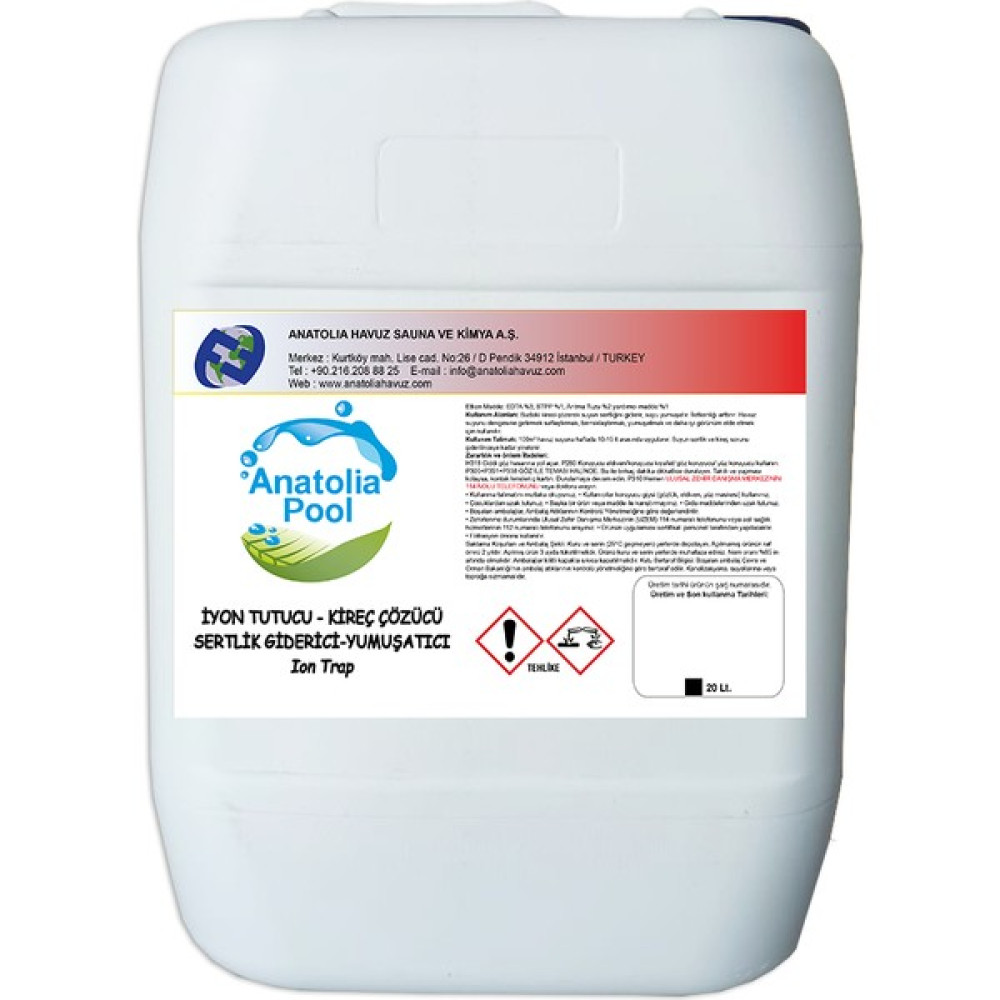Anatolia Pool Iyon Tutucu / Sertlik Giderici / Kireç Çözücü 20 Lt ( Ion Trap ) Oto Boyaları Fiyatı