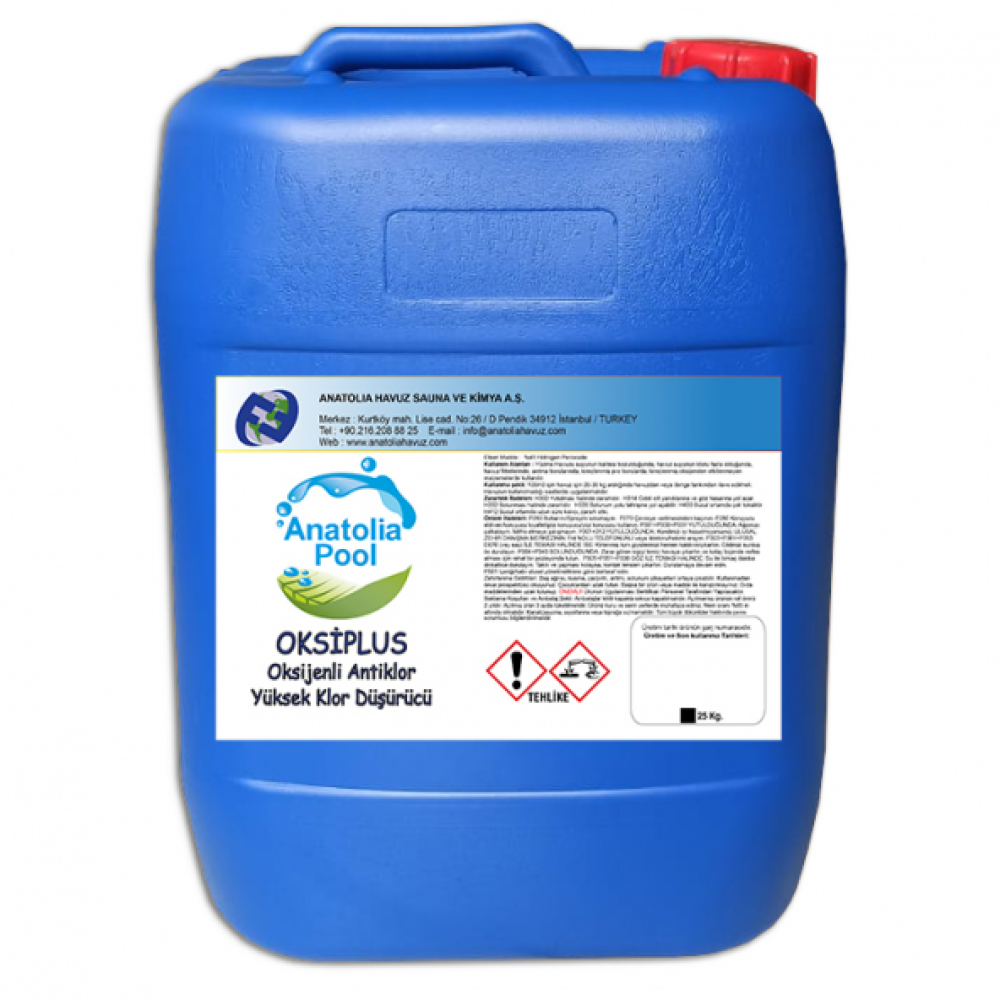 Anatolia Pool Oksiplus 25 Kg (Oksijenli Antiklor - Yuksek Klor Dusurucu) Diğer Fiyatı