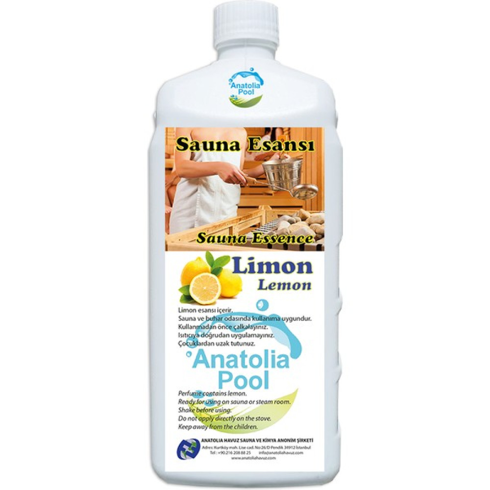 Anatolia Pool Sauna Buhar Esansı Limon 1 Lt. ( Sauna Essence Lemon) Bahçe Malzemeleri Fiyatı