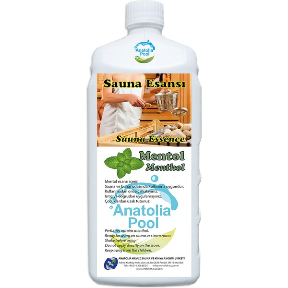 Anatolia Pool Sauna Buhar Esansı Mentol 1 Lt. ( Sauna Essence Menthol ) Bahçe Malzemeleri Fiyatı
