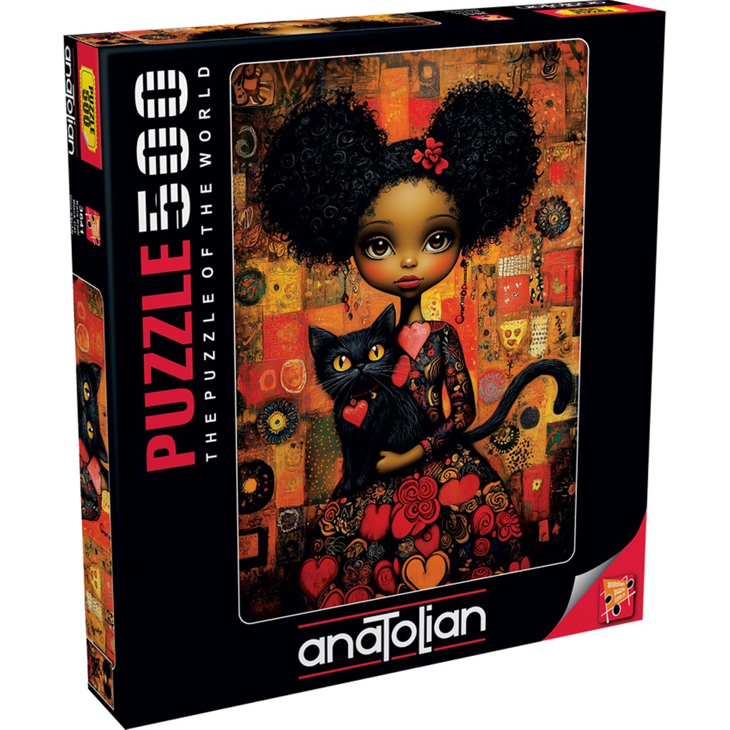 Anatolian 500 Parçalık Puzzle - Kara Kedi 3641 Evcil Hayvan Ürünleri Fiyatı