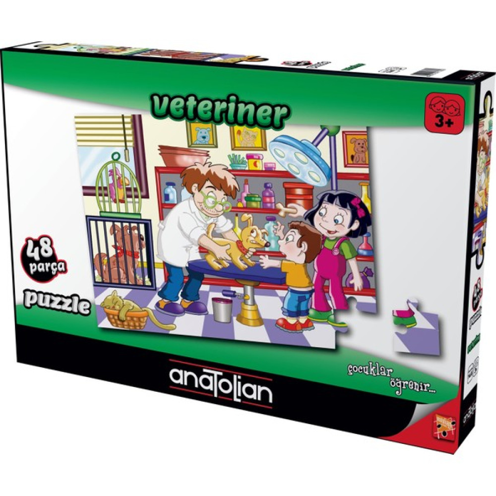 Anatolian Eğitici 48 Parçalık Puzzle / Veteriner - Kod 7465 Eğitici Oyuncak Fiyatı