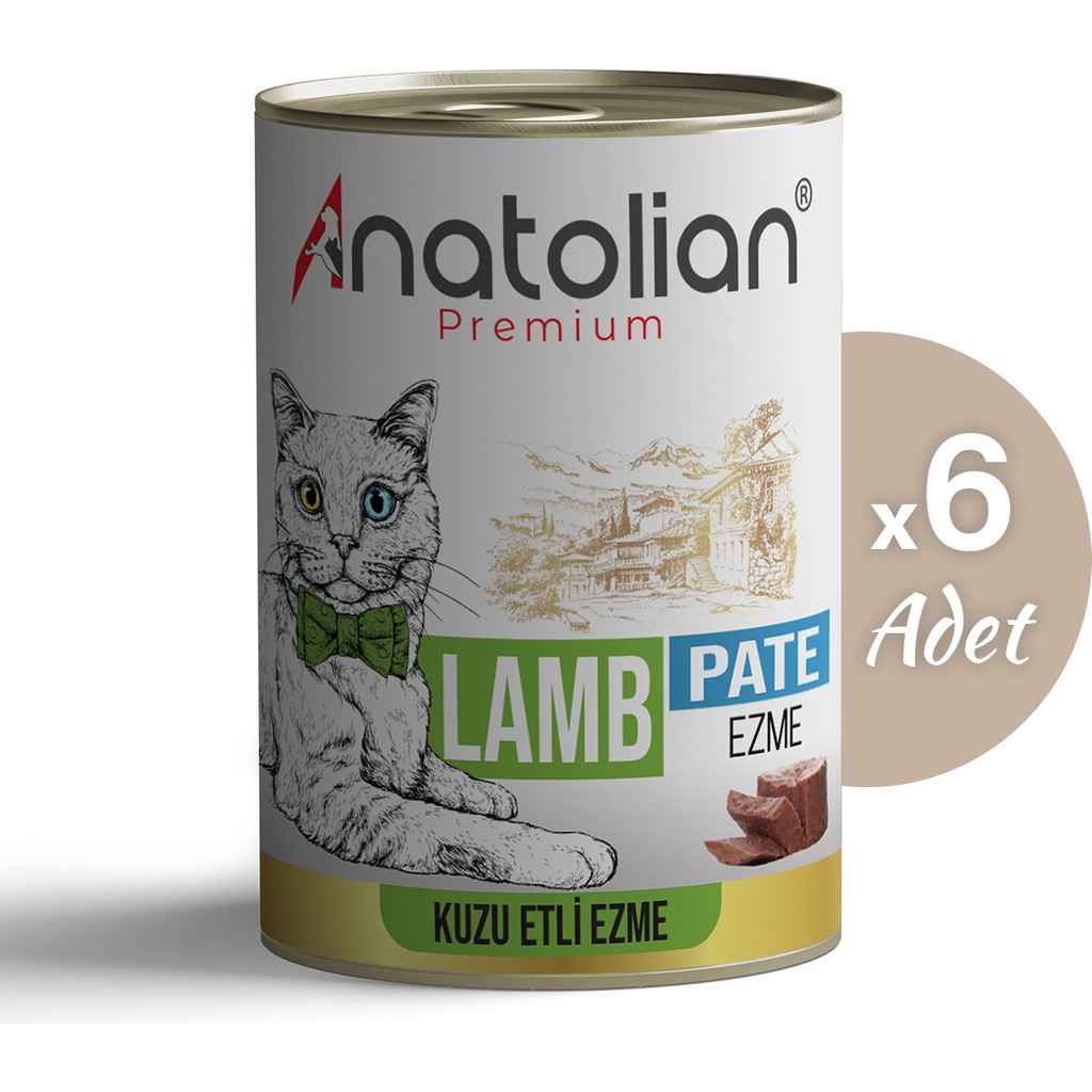 Anatolian Premium Adult Lamb Pate Kuzulu Yetişkin Ezme Kedi Konservesi 400 gr x 6 Adet Diğer Fiyatı