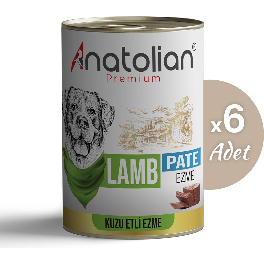 Anatolian Premium Adult Lamb Pate Kuzulu Yetişkin Köpek Ezme Konserve 400 gr x 6 Adet Diğer Fiyatı