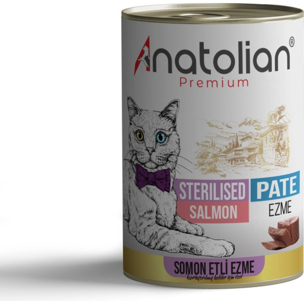 Anatolian Premium Adult Sterilised Salmon Pate Kısır Kedi Ezme Kedi Konservesi 400 gr Evcil Hayvan Ürünleri Fiyatı
