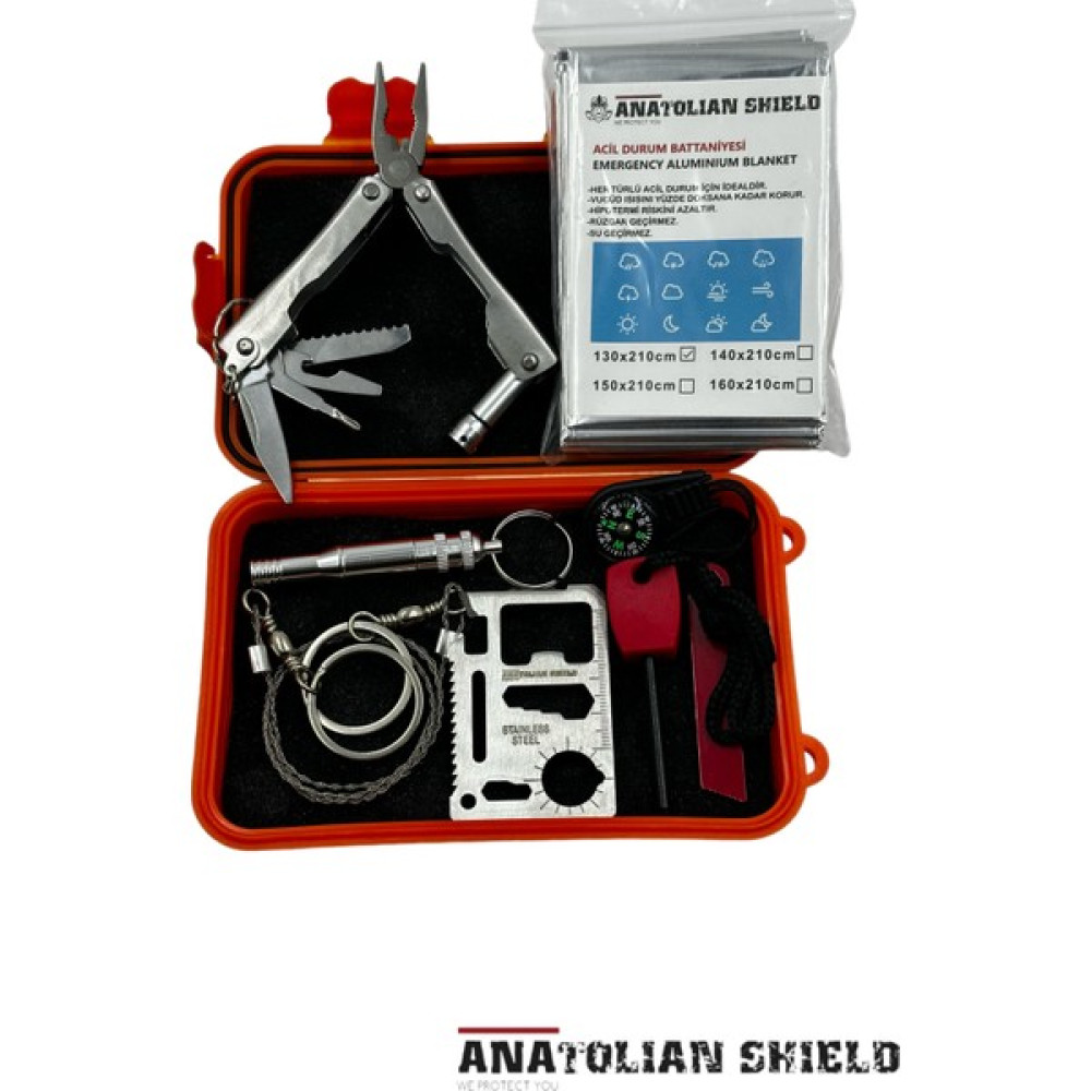 Anatolian Shield Doğada Hayatta Kalma Survival Kiti 8+1 Parça - Turuncu Oto Boyaları Fiyatı