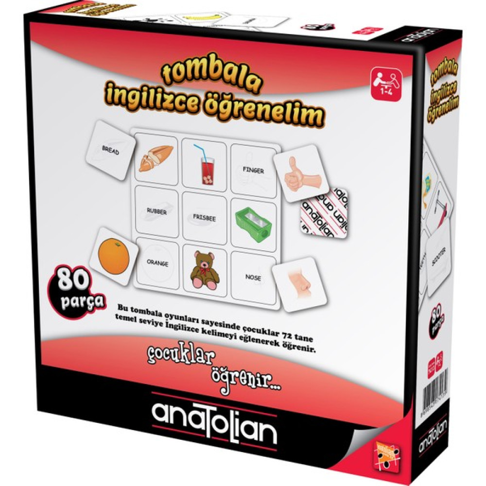 Anatolian Tombala / İngilizce Öğrenelim (80 Parça) Kod 7413 Eğitici Oyuncak Fiyatı