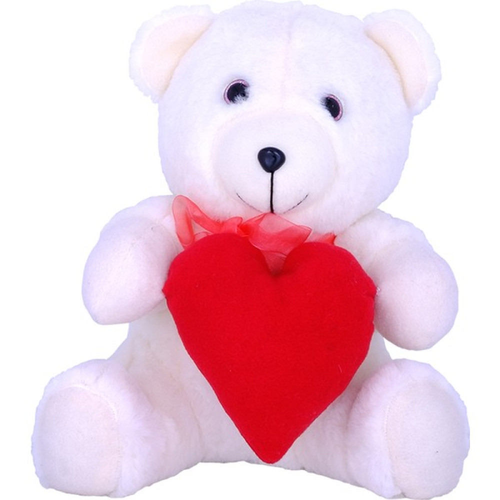 Anatoya Peluş Kalpli Pinpon Ayıcık- Anatoya Peluş Ayıcık - 010 - Beyaz Peluş Oyuncaklar Fiyatı