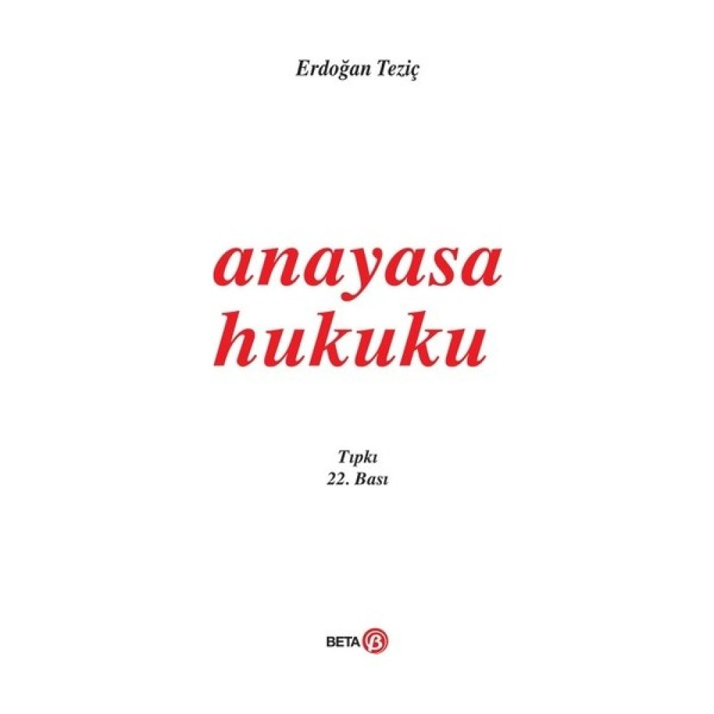 Anayasa Hukuku-Erdoğan Teziç Akademik Fiyatı