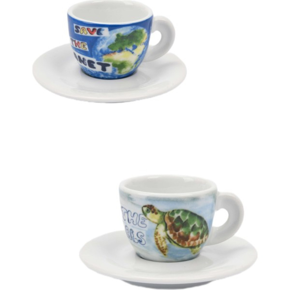 Ancap Edex “ın Our Hands” Iki Kişilik Espresso Fincan ve Tabak Takımı - 60 ml - Renkli Fincan / Bardak / Kahve Takımı Fiyatı
