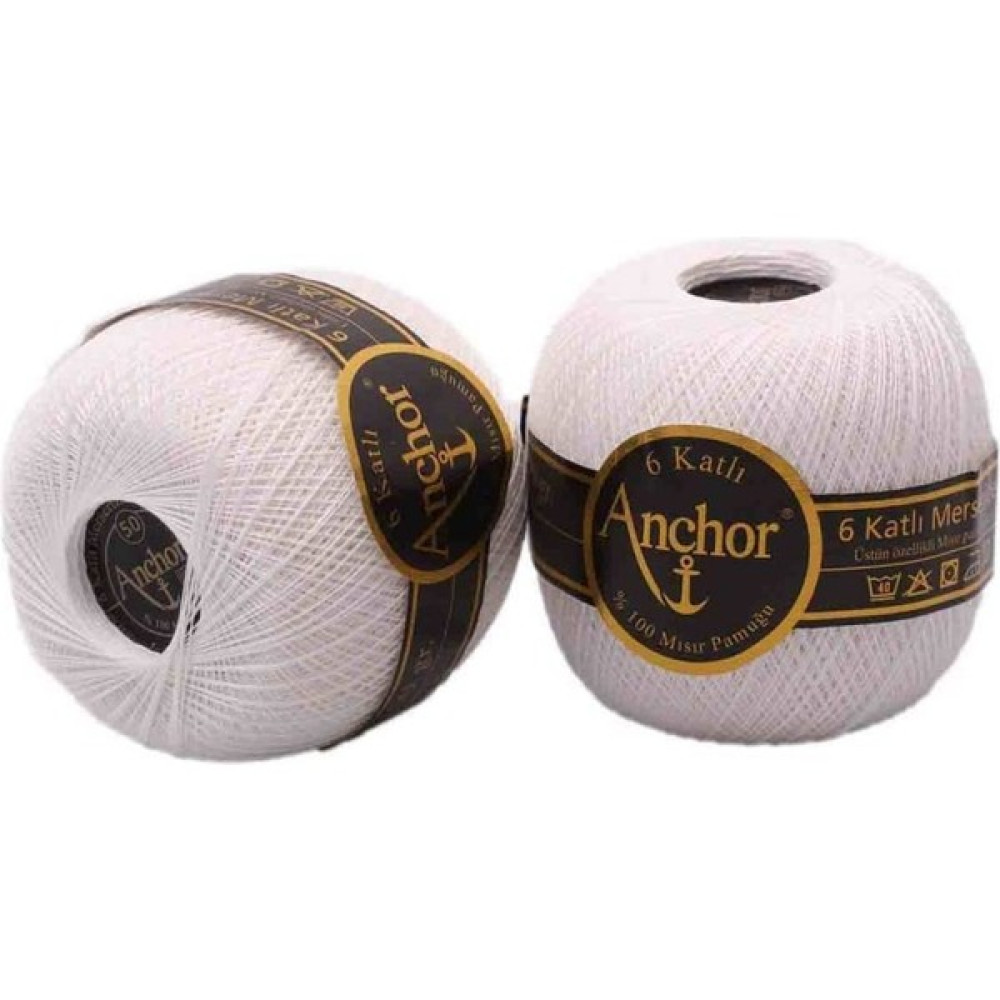 Anchor Yüksel Tuhafiyem Anchor Merserize Dantel Ipi No 50 Beyaz - 0002 - Beyaz Oyun & Hobi Fiyatı