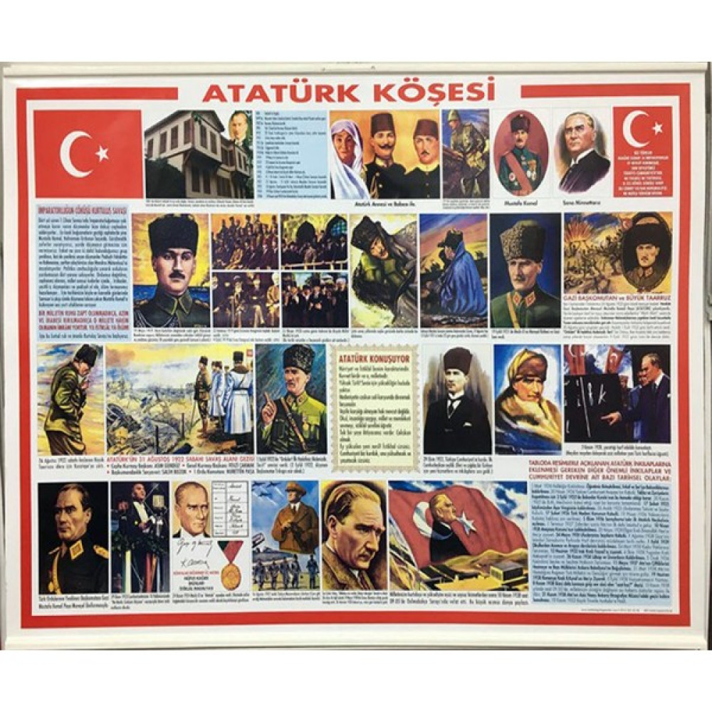 And Atatürk Köşesi Çıtalı - 70x100 cm Pano Fiyatı