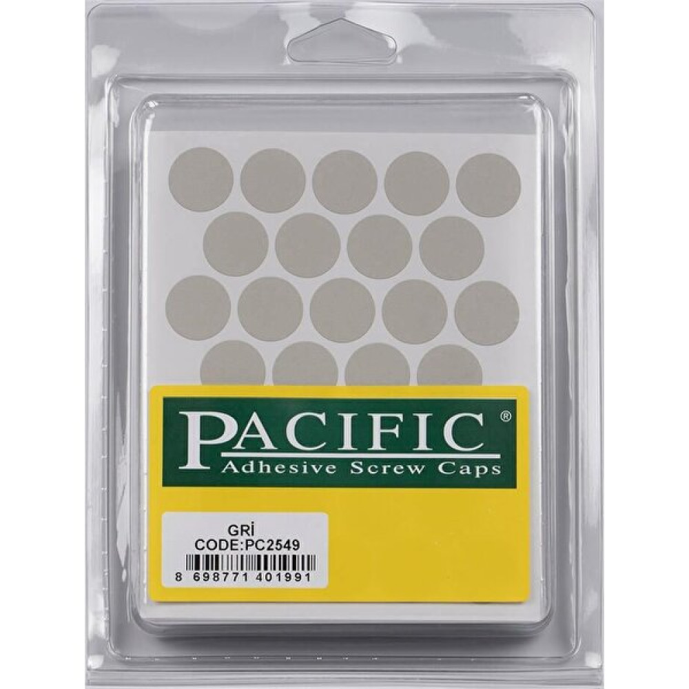 Anda Pvc Yapışkan Tapa 18MM 1plk=32 Ad Gri - yok Nalburiye & Hırdavat Fiyatı