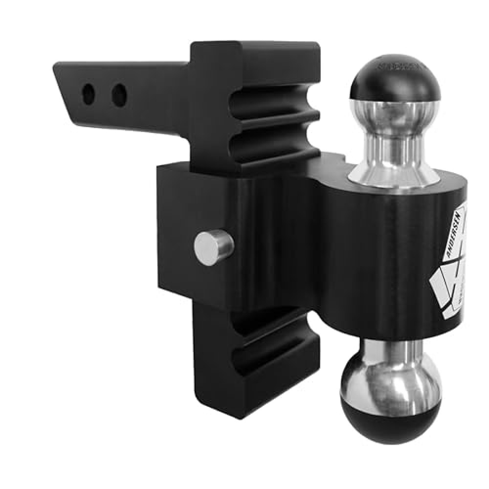 ANDERSEN HITCHES | 3456 | Black Anodized Rapid Hitch | 2" Shank, 6" Drop, 2" x2-5/16 Greaseless Ball, 8K/10K GTWR | Adjustable Anodized Aluminum Bumper Pull Trailer Hitch | Towing Accessories