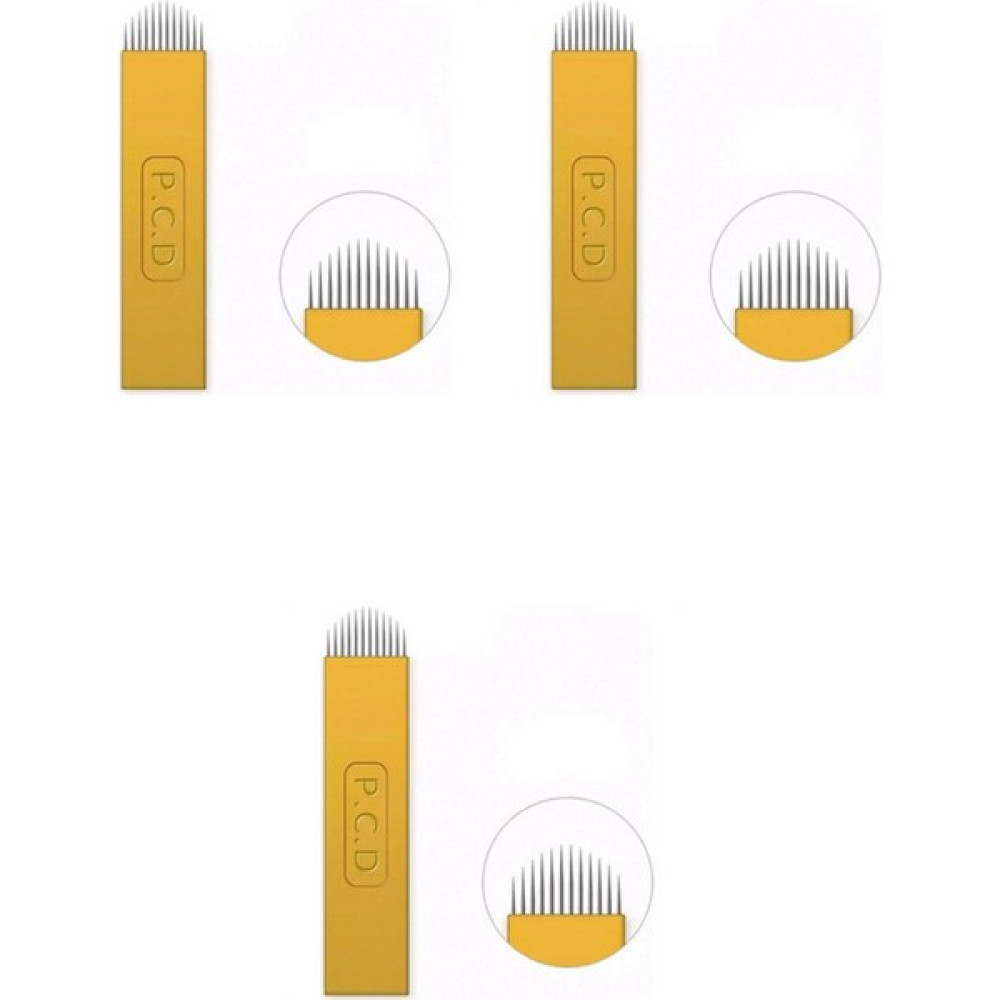 Andhose Pcd 12 Pin U Altın Sarı Pcd Microblading Iğnesi 3'lü Set Oto Boyaları Fiyatı