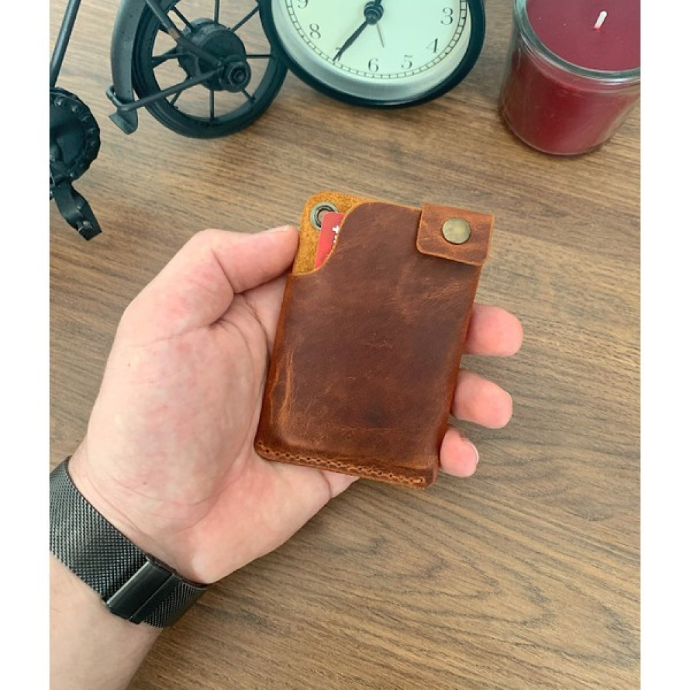 Andifili El Yapımı Deri 2 Bölmeli Çıtçıtlı Minimal Kartlık Cüzdan Erkek Kartlık Fiyatı