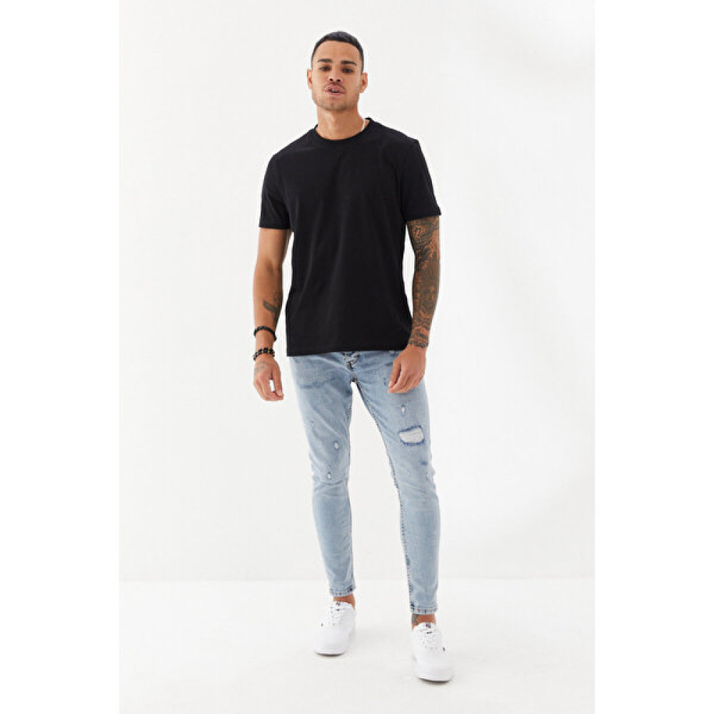 Andmen Subliminal Ny City Baskılı Bisiklet Yaka Regular Fit Tişört Siyah Erkek T-shirt Fiyatı