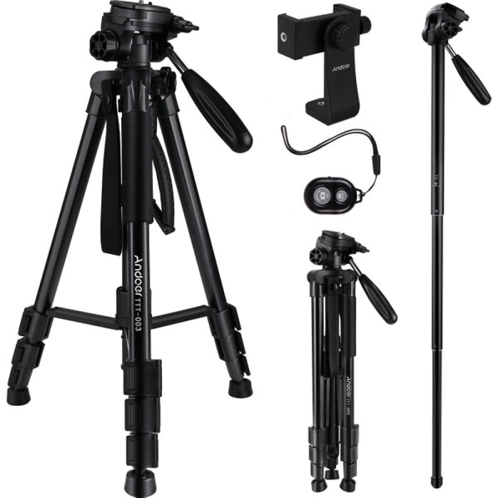 Andoer TTT-003 2'si 1 Arada Fotoğraf Tripod Monopod(Yurt Dışından) - Siyah Tripodlar Fiyatı