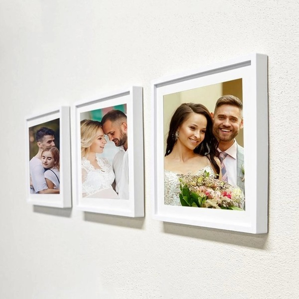 Andoweb Beyaz Kare Çerçeve - Yapışkanlı ve Ayak Aparatlı - 3 Adet - 20x20 Resim & Fotoğraf Çerçevesi Fiyatı