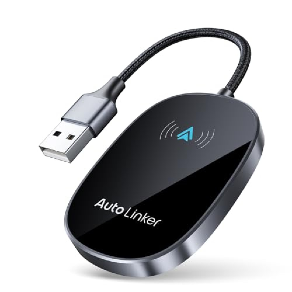 Android Auto Wireless Adapter for Cars with Built-in Wired Android Auto Easy Setup Support NFC Pair Fast Seamless Connection Stable Plug and Play Wireless Android Auto Car Adapter Dongle (Black)