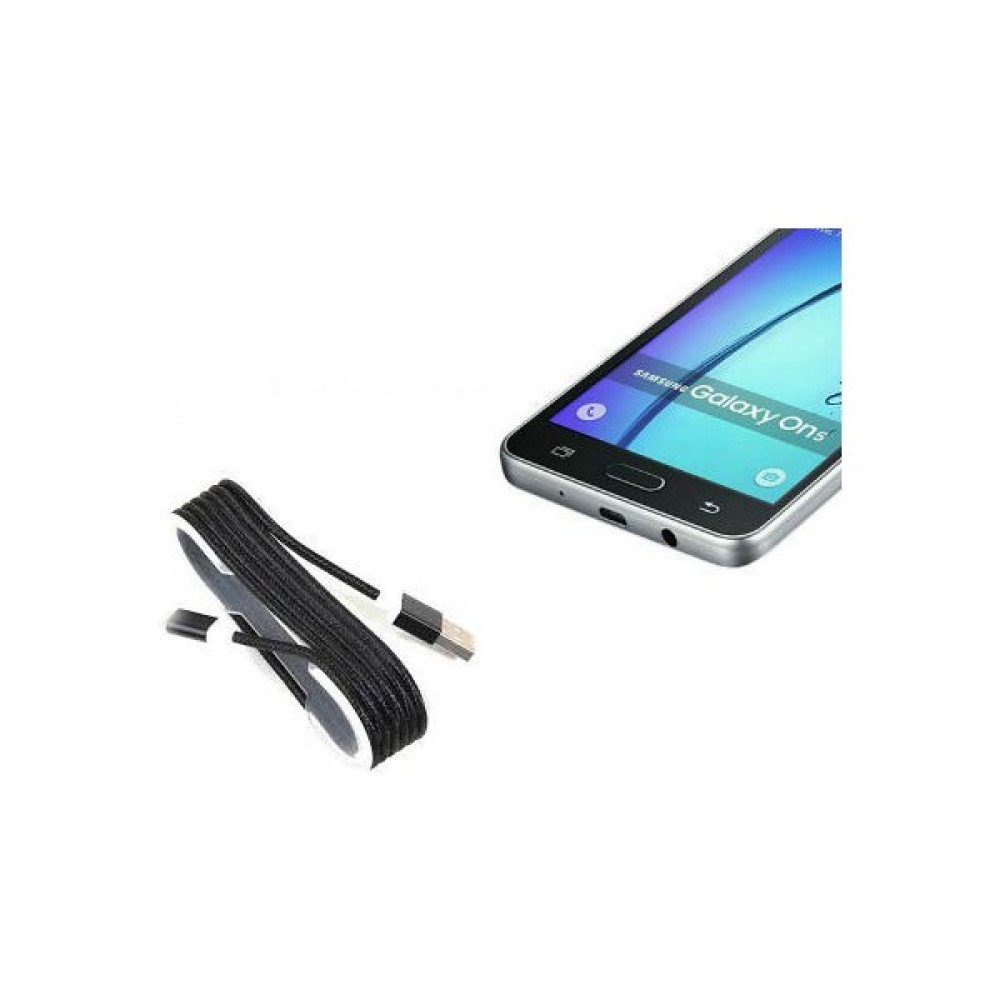 Android Örgü Şeklinde Renkli Çelik Şarj Data Kablosu - Siyah Taşınabilir Şarj Cihazı - Powerbank Fiyatı