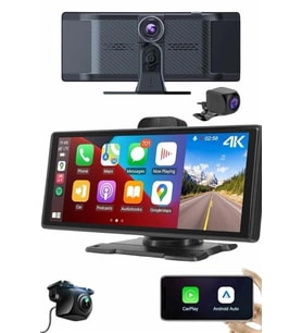 Android ve İOS Uyumlu Ön Arka Çift Kameralı Araç Ekranı Dokunmatik CarPlay Cep Telefonu Tutucu Fiyatı