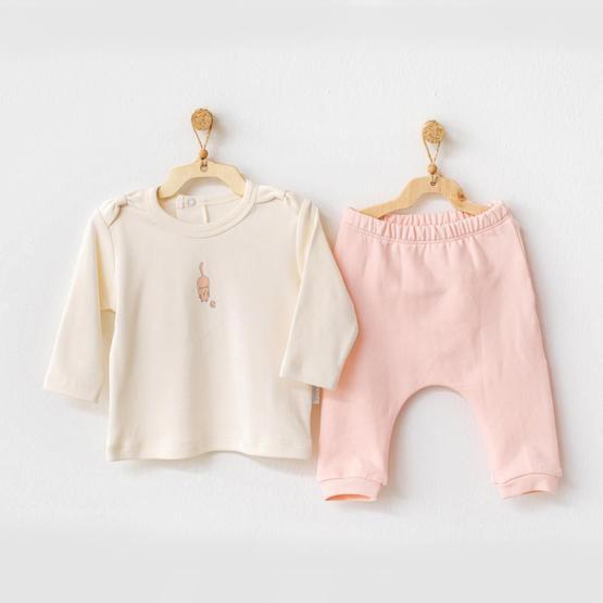 Andy Wawa AC21112 Pembe 9-12 Ay 2'li Bebek Takımı Bebek Giysi Takım Fiyatı