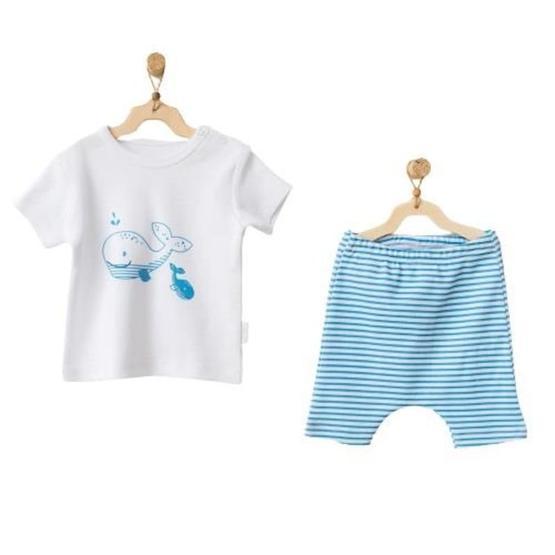 Andywawa AC21559 2 li White Cute Whale Bebek Takım