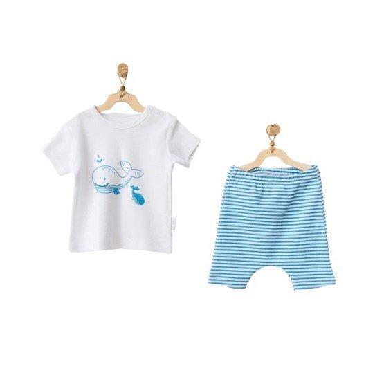 Andywawa AC21559 2 li White Cute Whale Bebek Takım