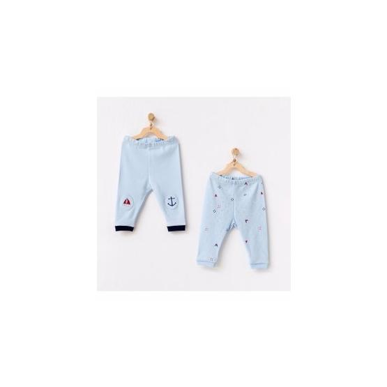 Andywawa AC21605 Mavi The Seaside Life 2'li Bebek Pantolonu