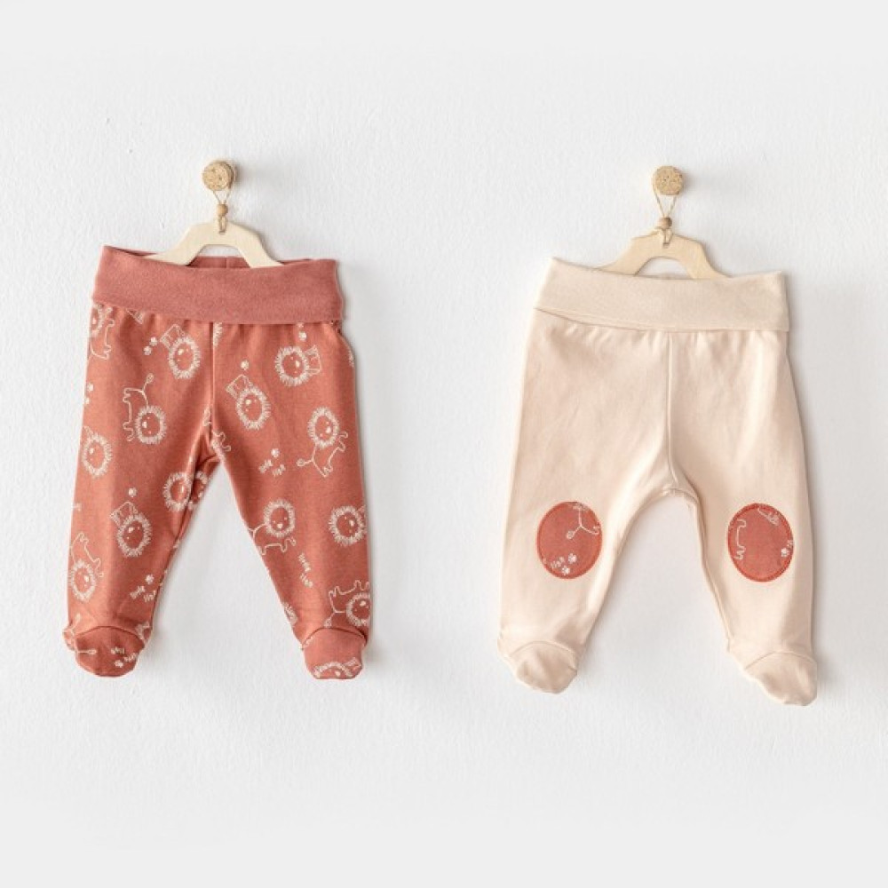 Andywawa Footed Mix 2'li Patikli Bebek Pantolonu AC23455 Bebek Pantolon Fiyatı