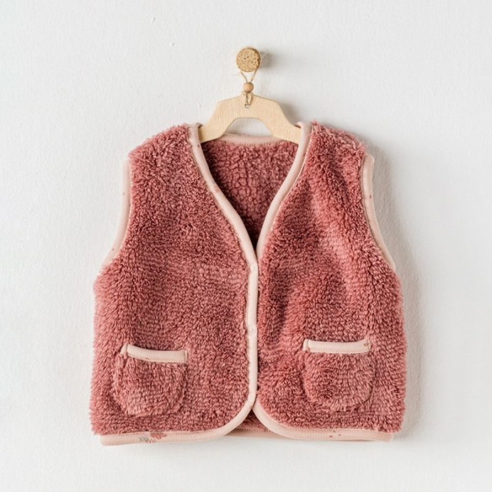Andywawa Vest Welsoft Floral Bebek Yeleği AC24372 Bebek Yeleği Fiyatı