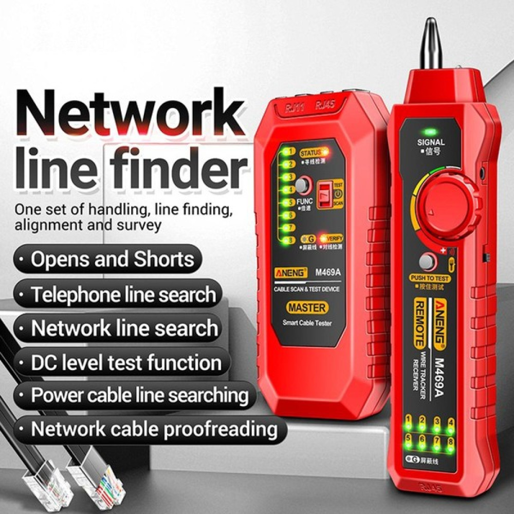 Aneng Çok Fonksiyonlu Ağ Hattı Bulucu M469A Akıllı Kablo Test Cihazı Tel Kablo Tarama Test Cihazı Telefon Hattı Arama Aracı (Yurt Dışından) Diğer Test ve Ölçüm Cihazları Fiyatı