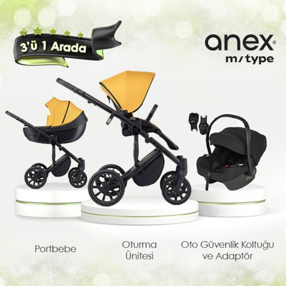 Anex ® M/type - 3'ü 1 Arada Set - Dune - Gri Bebek Arabası-Puset Aksesuarları Fiyatı