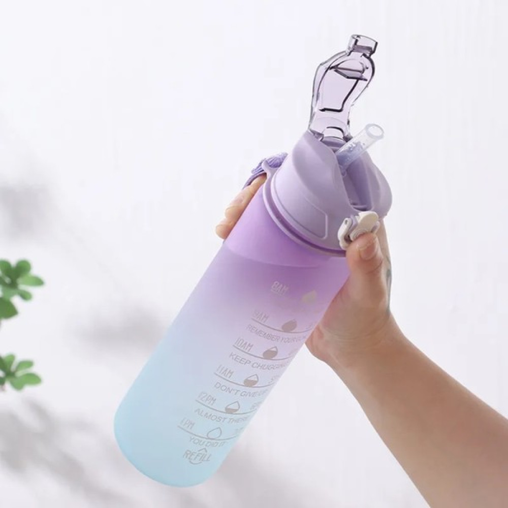 Angelika Motivasyon Matarası Bpa Içermez 900ml Tritan Sporcu Suluk - Renkli - 1 Adet Suluk Fiyatı